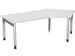 In hoogte verstelbaar hoekbureau 680-820x2166x1130mm grijs zilver