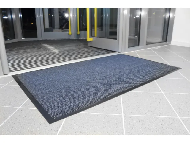 schoonloopmat,HxLxB 7x900x600mm,zwart/blauw