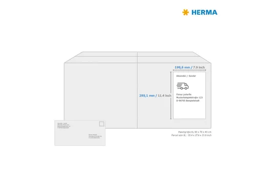 Herma 4252 Premium Adresetiketten A4 199,6x289,1mm Wit 100 stuks
