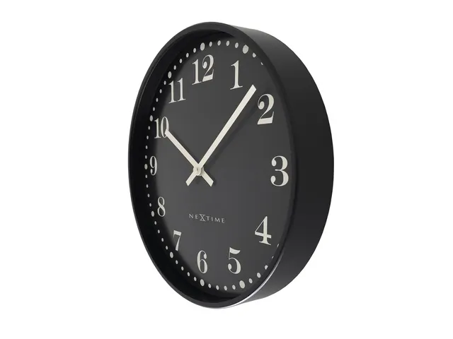 Wandklok NeXtime Dickens 30 cm zwart