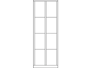 lockerkast,HxBxD 1850x800x500mm,2x4vakken,RAL7035,front RAL6011 - 5