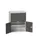 ladekast HxBxD 1000x800x550mm 4laden 2deuren RAL7035 front RAL7016