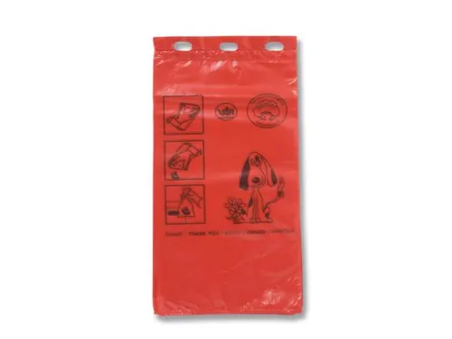 hondenpoepzakjes,dikte 15 µm,LxB 350x200mm,rood