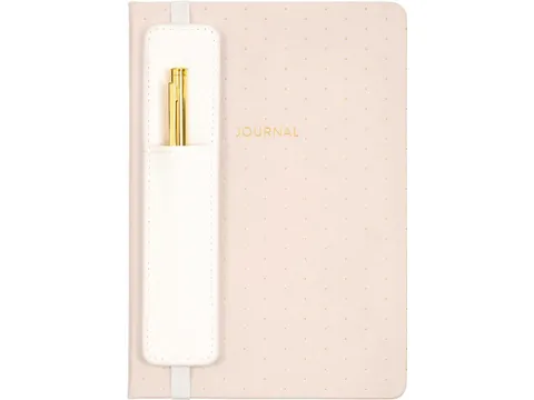 Notitieboek Èccolo met pen en houder Pink lijn ca.15x20cm 80 gr. 256