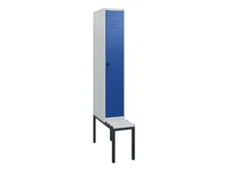 locker met bank,HxBxD 1950x300x815mm,1vak,vak B 300mm,draaigrendel