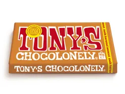 Chocolade Tony Chocolonely melk karamel zeezout reep 90 gram