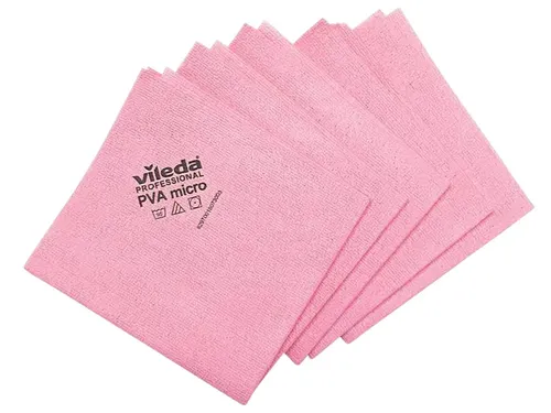 Microvezeldoeken Vileda Pro rood 5 stuks