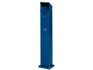 Combi-asbakstaander vierkant staalplaat 2/5 liter 1150x180x150mm Blauw - 1