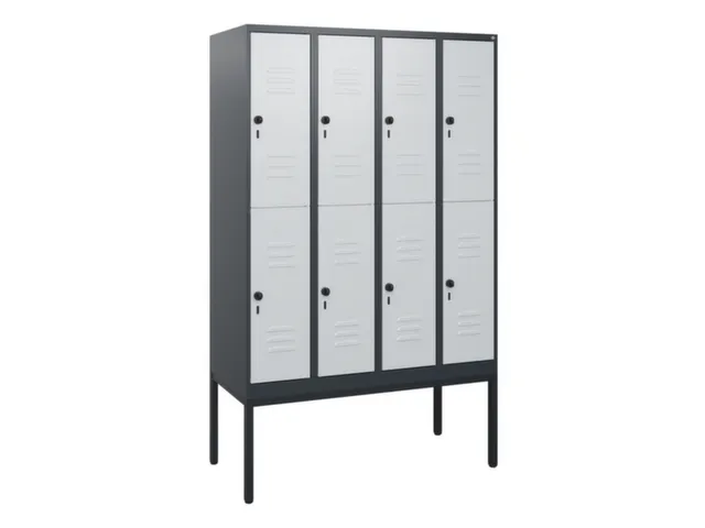 dubbeldekse locker,HxBxD 1950x1200x500mm,4x2vak.,vak B 300mm