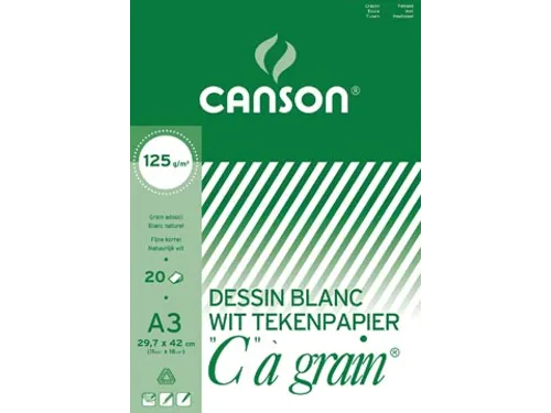 Canson wit Tekenpapier Grain A3 125 Gram