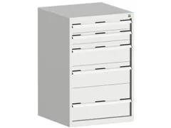 ladekast HxBxD 1000x650x650mm 5laden romp RAL7035 front RAL7035