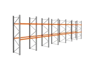 palletstelling,basis+6xaanbouw,HxBxD 3360x13575x1100mm,vakl. 3000kg - 1