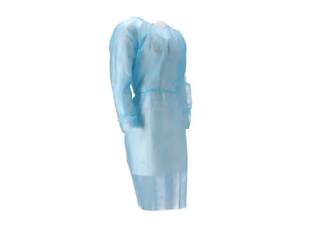 Pp Non Woven Isolatieschort Blauw Latex Vrij Regular Weight 100 Stuks
