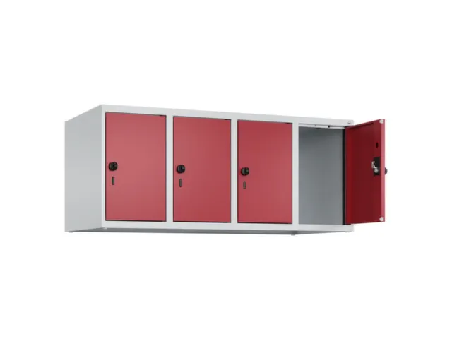 opzetkast,v. locker,4vak.,vak B 300mm,HxBxD 500x1200x500mm