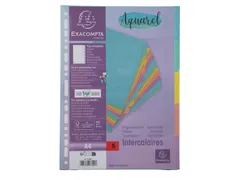 Tabbladen 5 ind. A4 glansk. 400g AQUAREL
