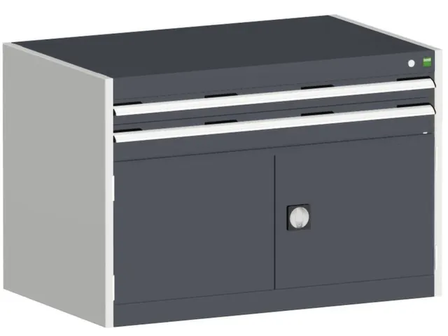 ladekast HxBxD 700x1050x750mm 2laden RAL7035 front RAL7016
