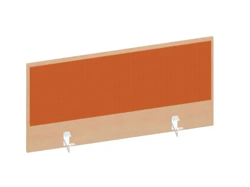 baliepaneel,v. bureau,aanbouw achter,B 1000mm,NE-esdoorn,BN3012-oranje