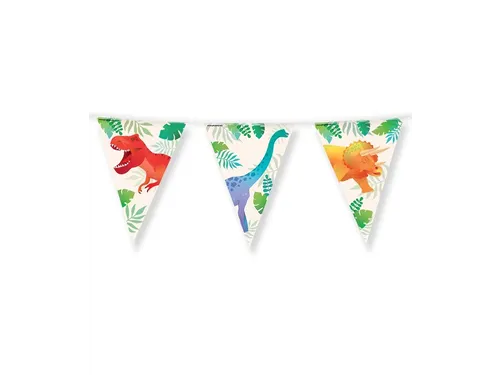 Vlaggenlijn 10 meter Party Flags foil Dino