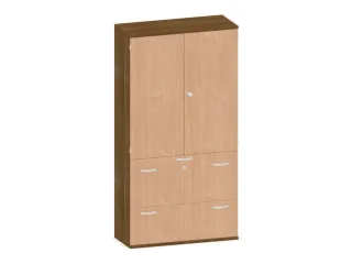 kantoorkast,HxBxD 1920x1000x430mm,decor romp noten,decor front beuken - 1