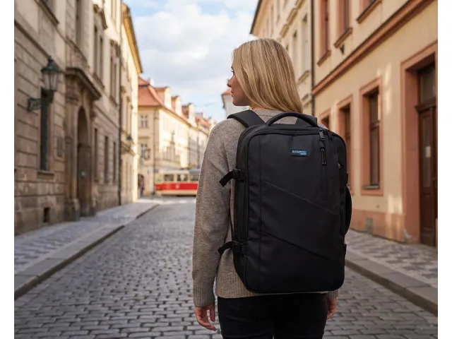 rugzak Prague 32 l 17 inch zwart