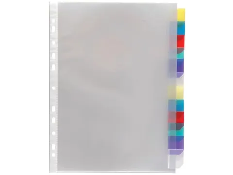 Viquel Geperforeerde Showtas A4 Met 12 Tabs 0.09mm 11-Gaats