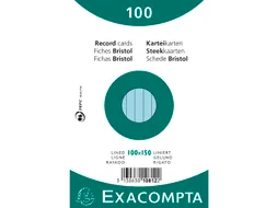Pk 100 Cards 100X150 Blue Lined