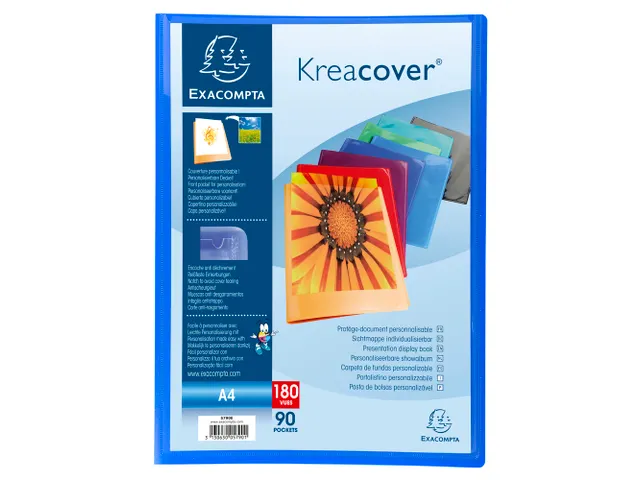 Protège-documents en polypropylène semi rigide Kreacover - A4 - Coul
