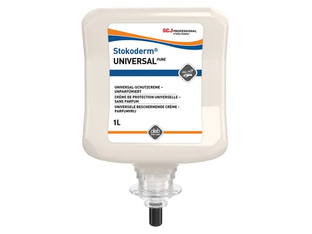 Handcrème Stokoderm Universal Pure parfumvrij 1liter Voordeelbundel