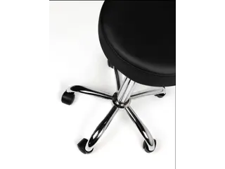 Tabouret kruk Office hoog met gasveer harde wielen zw - 3