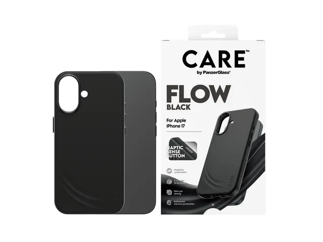 PanzerGlass CARE R-Flow Hoes voor iPhone 17 Zwart