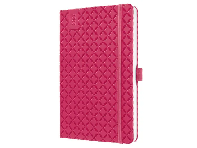 Weekagenda Flair A5 2026 (NL/FR/EN/DU) Fuchsia Pink Hardcover