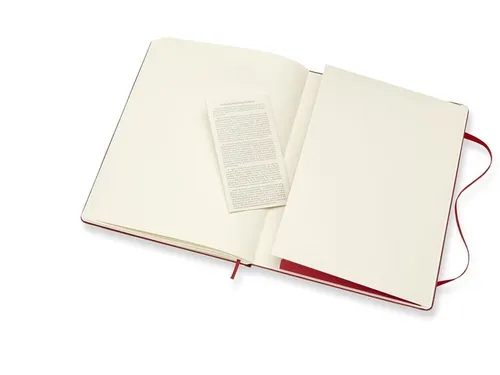 Notitieboek Moleskine XL 190x250mm lijn hard cover scarlet red