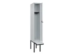 locker met bank,HxBxD 2120x300x815mm,1vak,vak B 300mm,draaigrendel