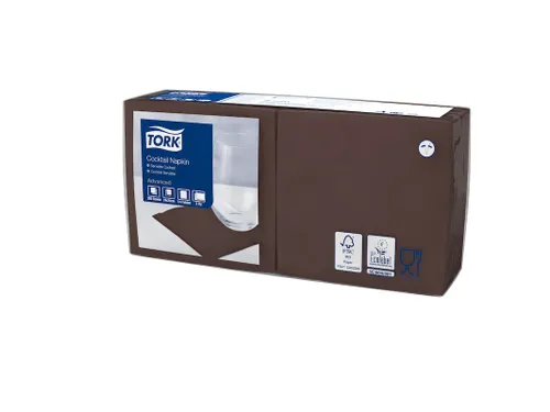 Tork 477834 Cocktailservet Advanced Bruin 24x24cm