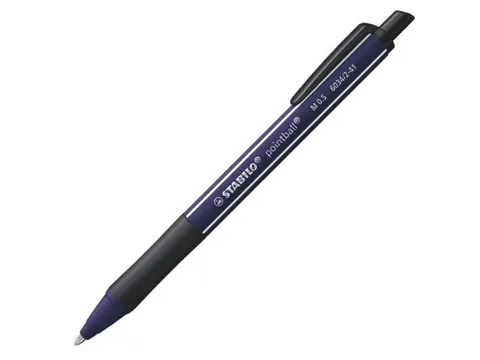 Balpen STABILO pointball Wildflower Distel Blauw Medium