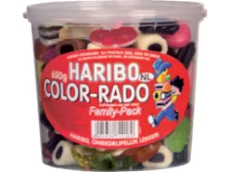 Haribo Color-Rado Wine Gum + Engelse Drop 650Gram