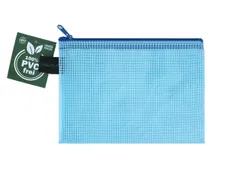 Trousse Foldersys A6 EVA sans PVC bleu transparent