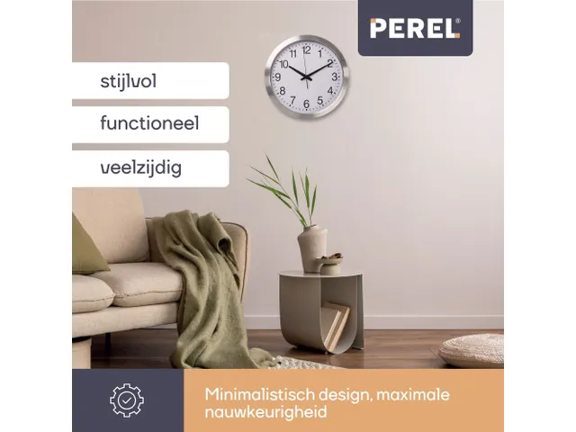 Aluminium Wandklok Ø 40cm dcf cijferaanduiding