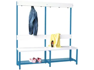 omkleedbank,HxLxD 1600x1500x400mm,onderstel RAL5012 - 2