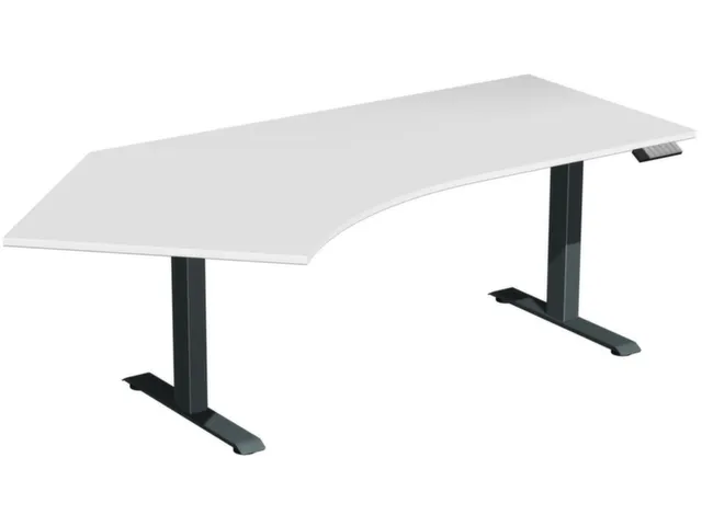 Elektrisch in hgte vst. hoekbureau,HxBxD 630-1280x2166x1130mm