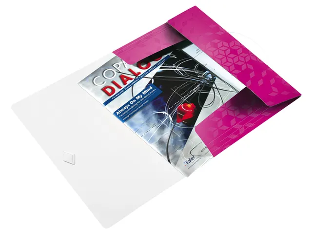 Elastomap Leitz WOW 3-kleps A4 Polypropyleen roze