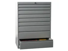 ladekast HxBxD 1200x715x600mm 9laden slot RAL7035 front RAL7016