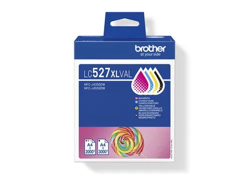 Brother LC-527XL Inktcartridges Zwart + 3 Kleuren XL