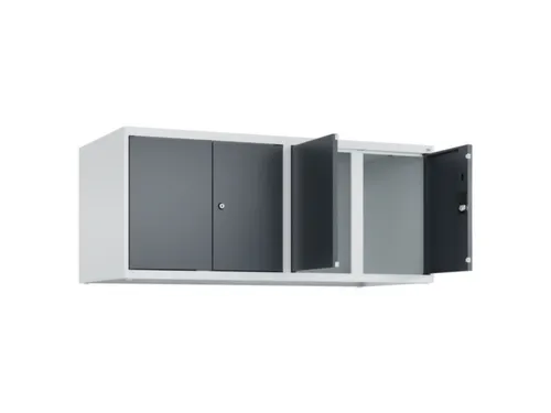 opzetkast,v. locker,4vak.,vak B 300mm,HxBxD 500x1200x500mm,vleugeldeur