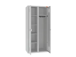 kleding-/wasgoedkast,RAL 7035,HxBxD 1800x800x500mm,2vak,draaigrendel