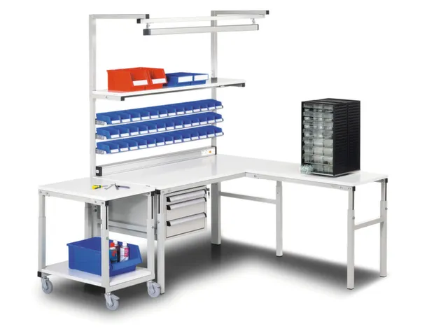 Bijzetwagen Hxbxd 650-900X700X500Mm Ral7045