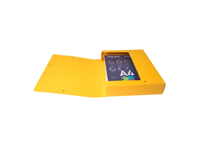 Klasseerdoos glansk. rug 60mm A4 geel