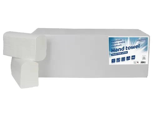 Handdoek Cleaninq I-vouw 2-laags 206x240mm 25x150 stuks wit