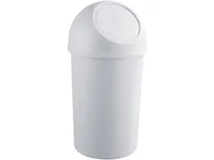 afvalbak,45l,HxØ 700x403mm,romp PP lichtgrijs,deksel PP lichtgrijs