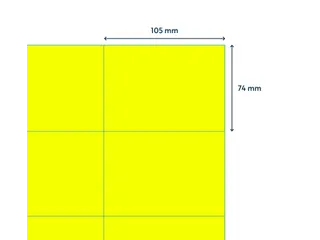 Etiket 105x74mm Fluor Geel 100 Vel - 3